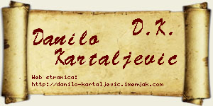 Danilo Kartaljević vizit kartica
